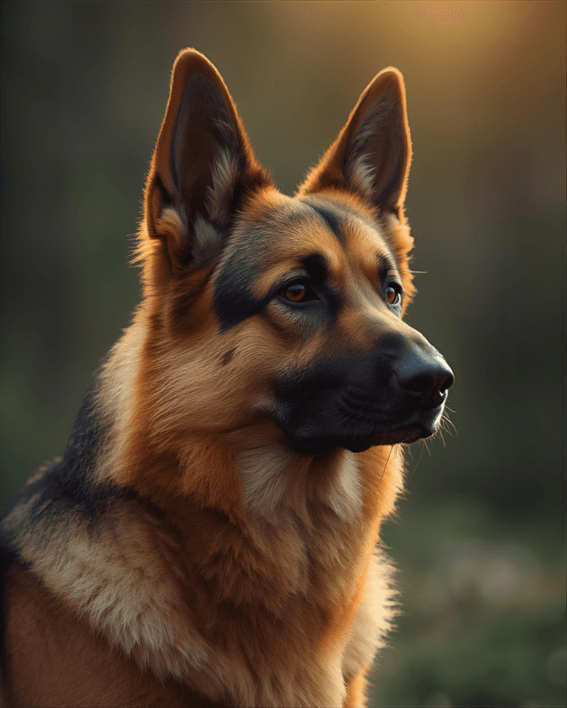 German Shepherd Poster, GSD Wall Art, Dog Lover Gift, German Shepherd Digital Print, Realistic Dog Painting, Pet Memorial Art