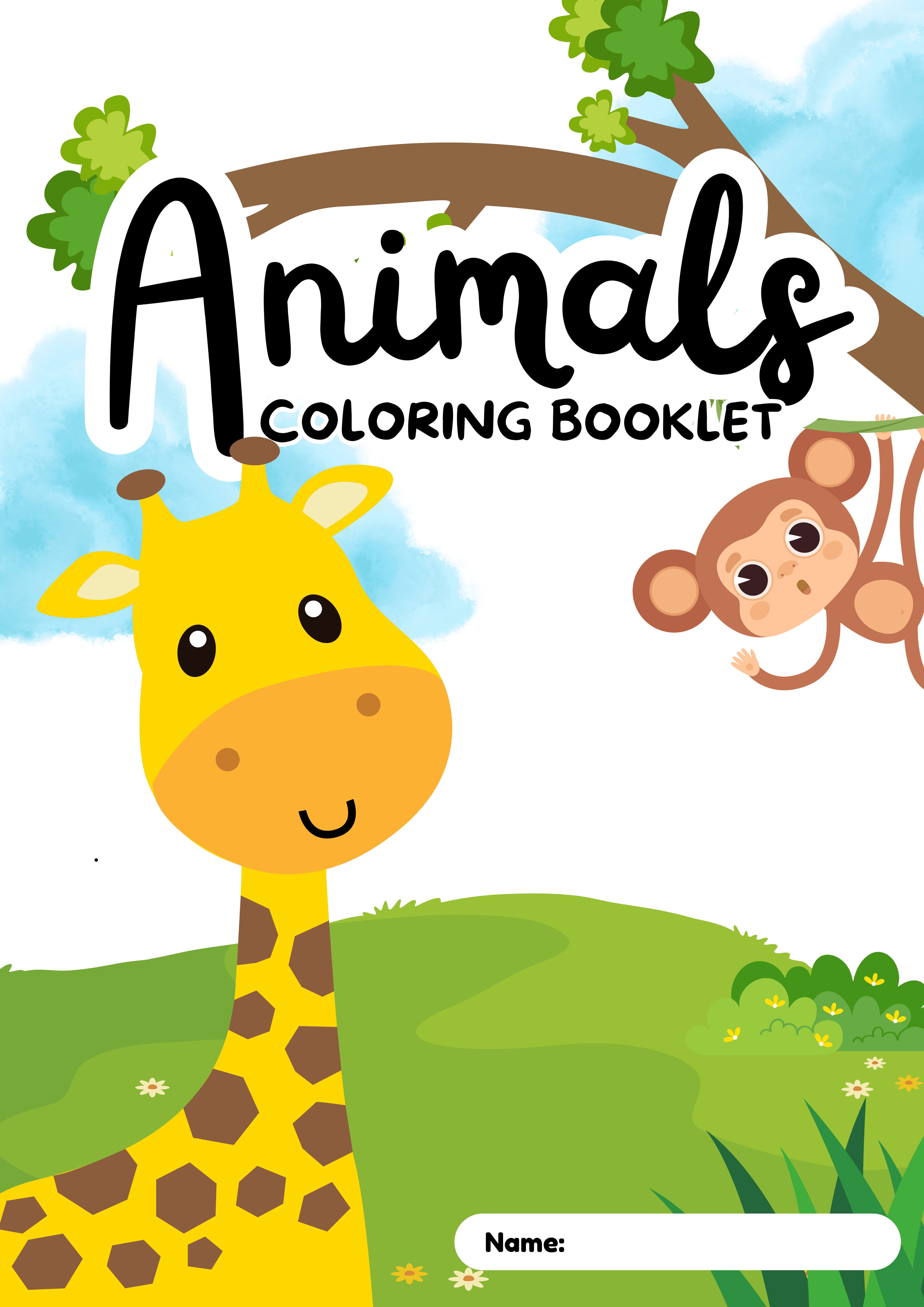 Animal Colouring Book Animal Colouring Book - Digital product available for instant download from Luxe Digital Co