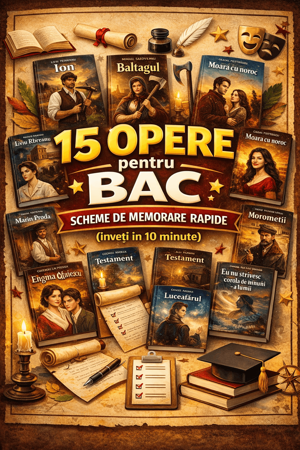 Am făcut 15 opere pentru BAC – scheme de memorare simple și rapide ca să înveți mult mai ușor. Am făcut 15 opere pentru BAC – scheme de memorare simple și rapide ca să înveți mult mai ușor. - Digital product available for instant download from Michaela Creations by Casy