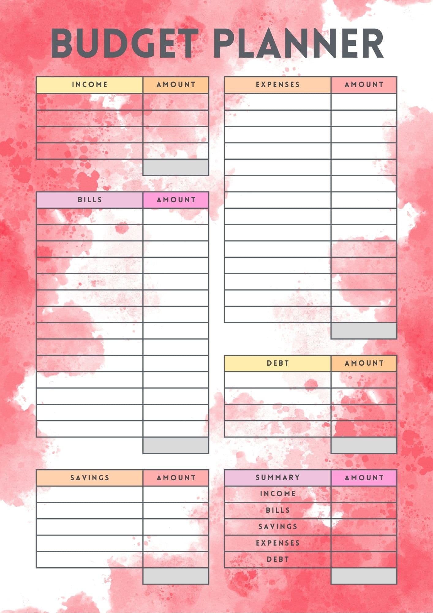Budget Planner Budget Planner - Digital product available for instant download from Maze Supplies