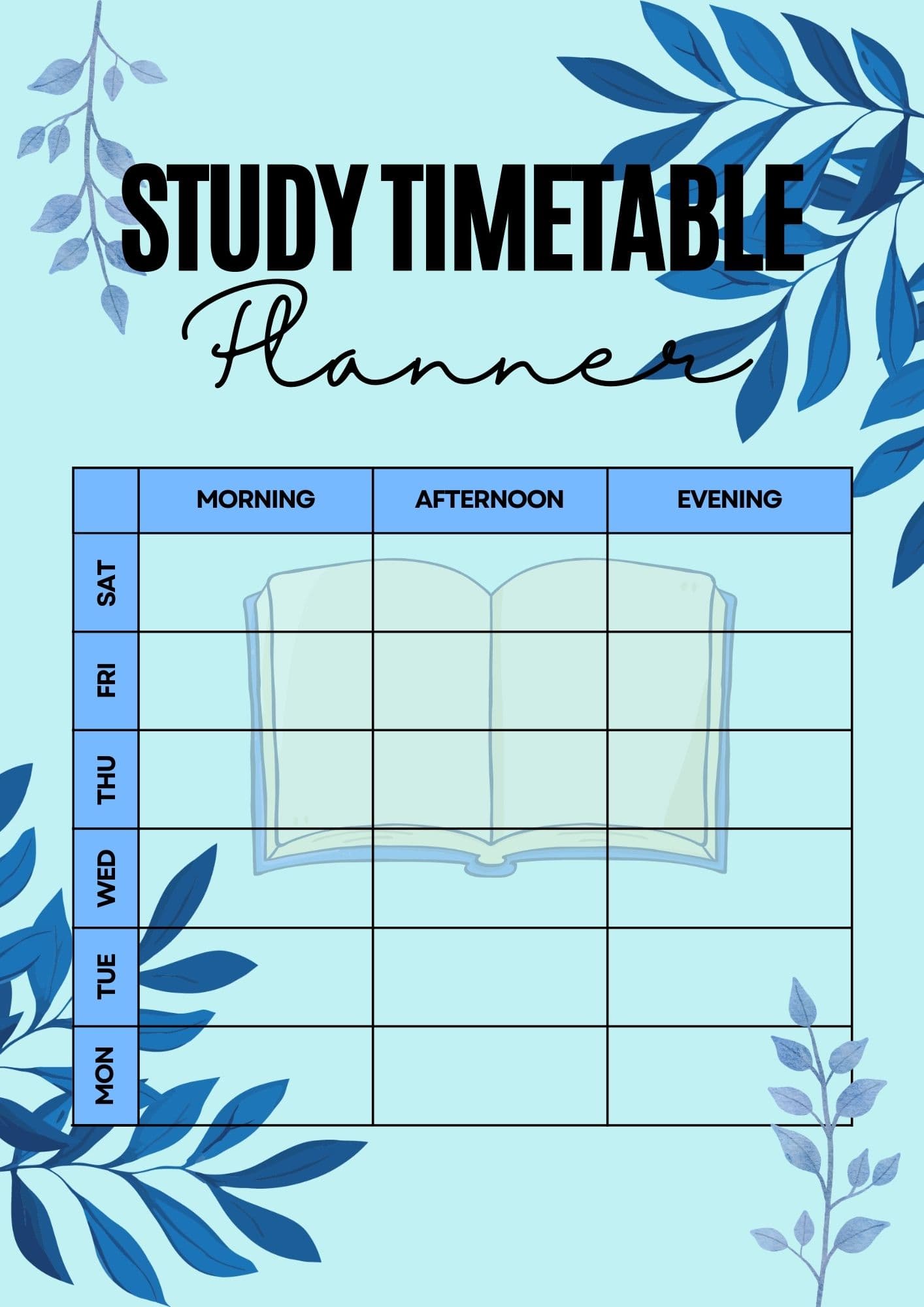 Weekly Study Timetable Planner Weekly Study Timetable Planner - Digital product available for instant download from Maze Supplies