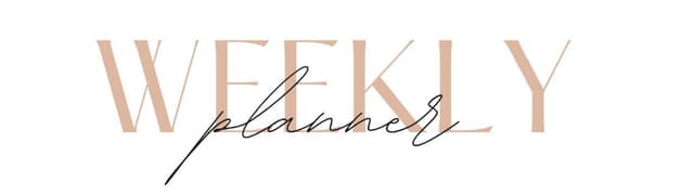 weekly planner