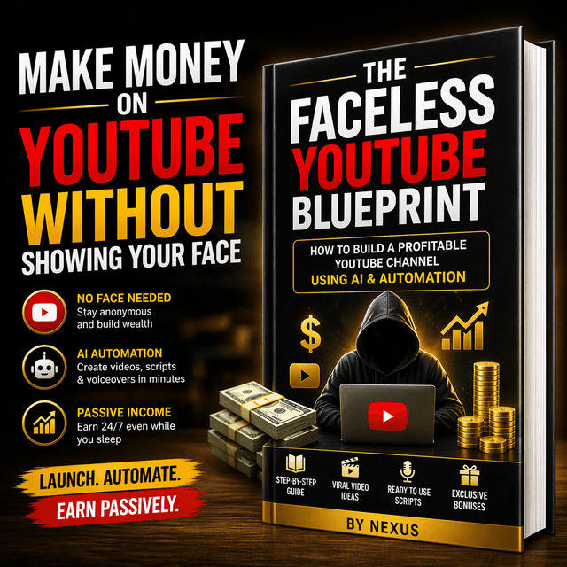 ✨ 𝗧𝗛𝗘 𝗙𝗔𝗖𝗘𝗟𝗘𝗦𝗦 𝗬𝗢𝗨𝗧𝗨𝗕𝗘 𝗕𝗟𝗨𝗘𝗣𝗥𝗜𝗡𝗧 🚀 𝗛𝗼𝘄 𝘁𝗼 𝗕𝘂𝗶𝗹𝗱 𝗮 𝗣𝗮𝘀𝘀𝗶𝘃𝗲 𝗜𝗻𝗰𝗼𝗺𝗲 𝗘𝗺𝗽𝗶𝗿𝗲 𝗨𝘀𝗶𝗻𝗴 𝗔𝗜