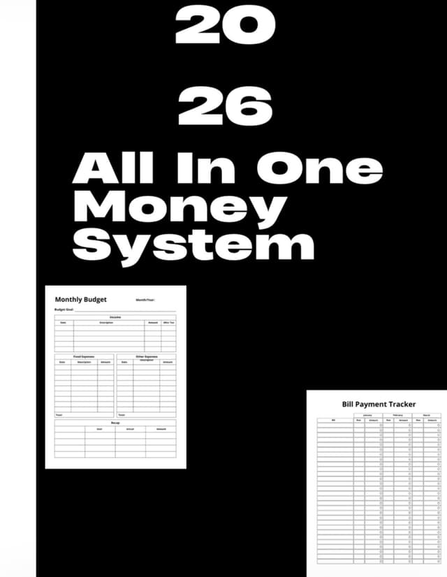 All in one money system financial planner