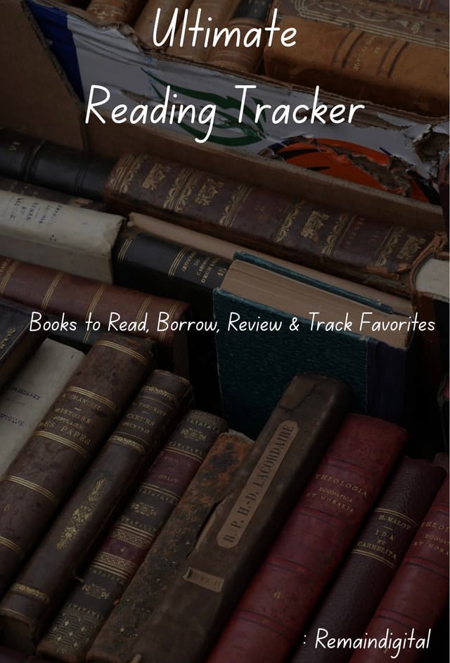 Ultimate Reading Tracker | Books to Read, Borrow, Review & Favorites Log