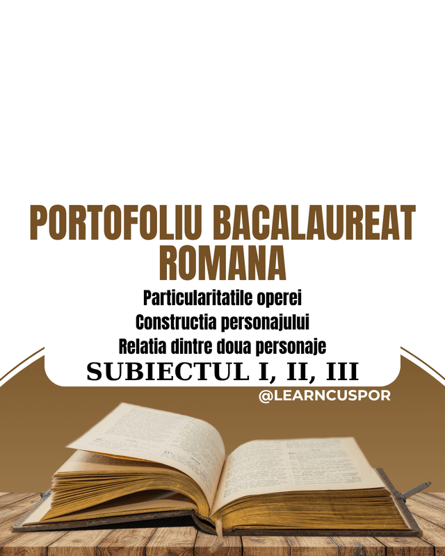 PORTOFOLIU BACALAUREAT ROMANA